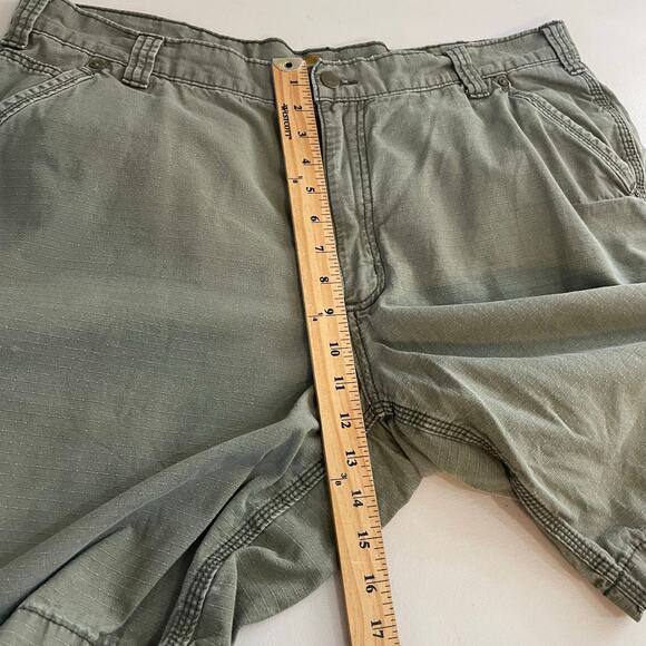 Carhartt Relaxed Fit Green Men's Cargo Work Shorts Ripstop Fabric Size 40 - Picture 12 of 13